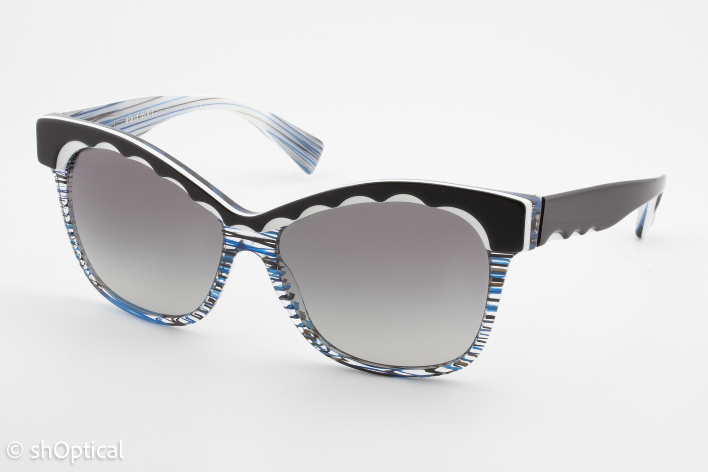 Alain Mikli A05014 308911 Womens Full Rim Sunglasses Black 57mm