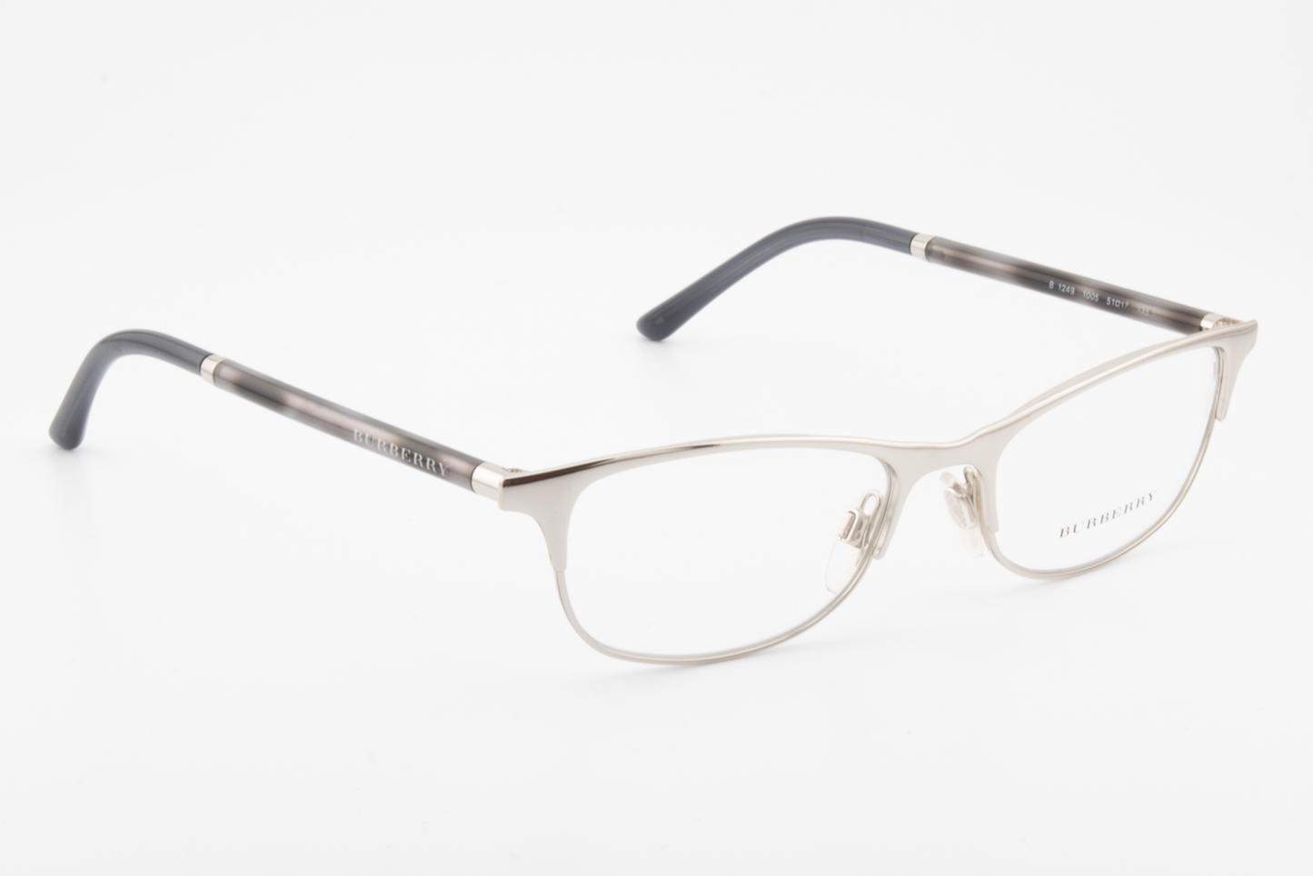 Burberry B1249  Female Rectangular Glasses Frame Silver 51mm