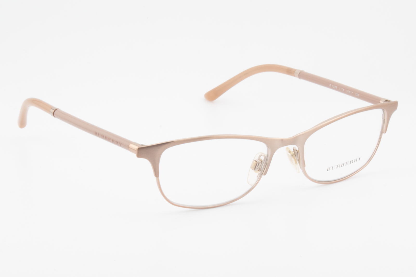 Burberry B1249  Female Rectangular Glasses Frame Rose Gold 51mm