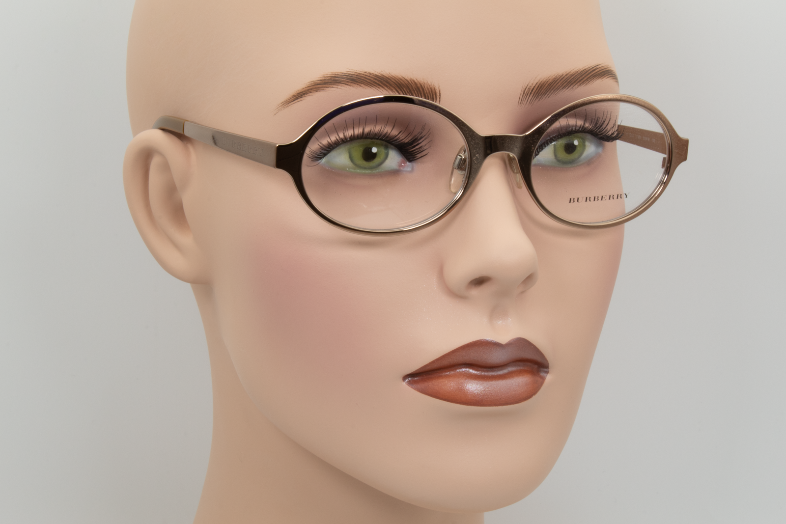 Burberry B1254  Female Round Glasses Frame Bronze 50mm