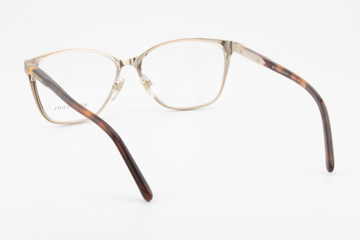 Burberry B1255  Male Square Glasses Frame Gold, Tortoise 53mm