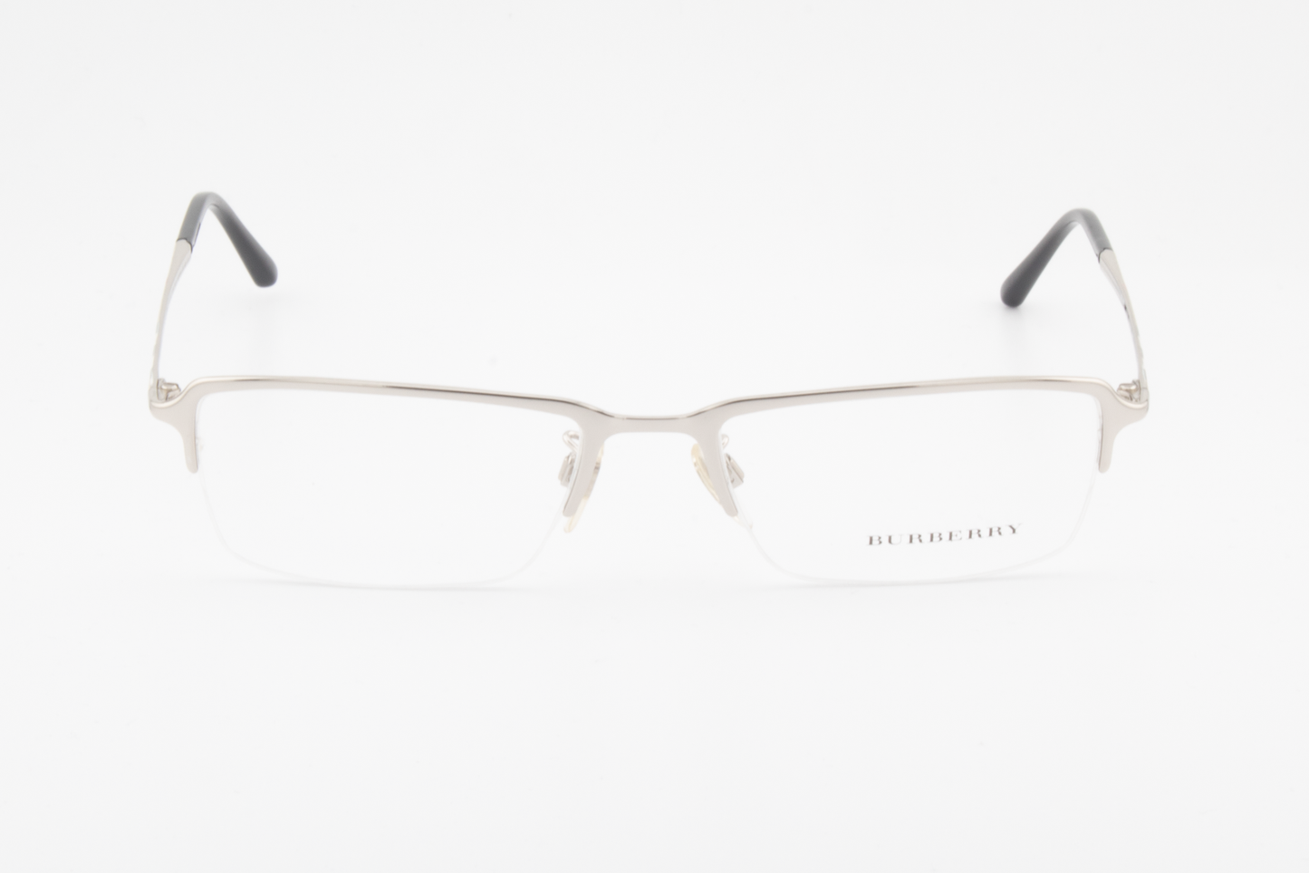 Burberry B1257  Male Rectangular Glasses Frame Silver/Plaid 53mm