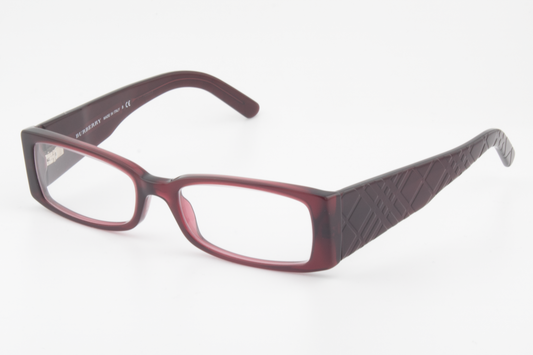 Burberry B2080  Female Rectangular Glasses Frame Wine Red 50mm