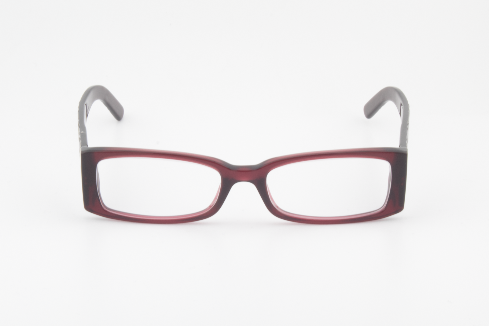 Burberry B2080  Female Rectangular Glasses Frame Wine Red 50mm