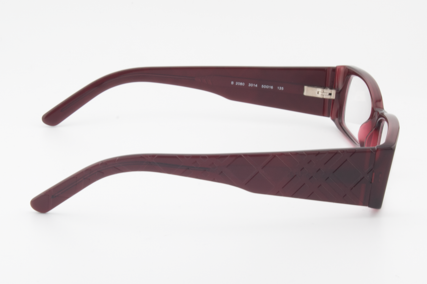 Burberry B2080  Female Rectangular Glasses Frame Wine Red 50mm