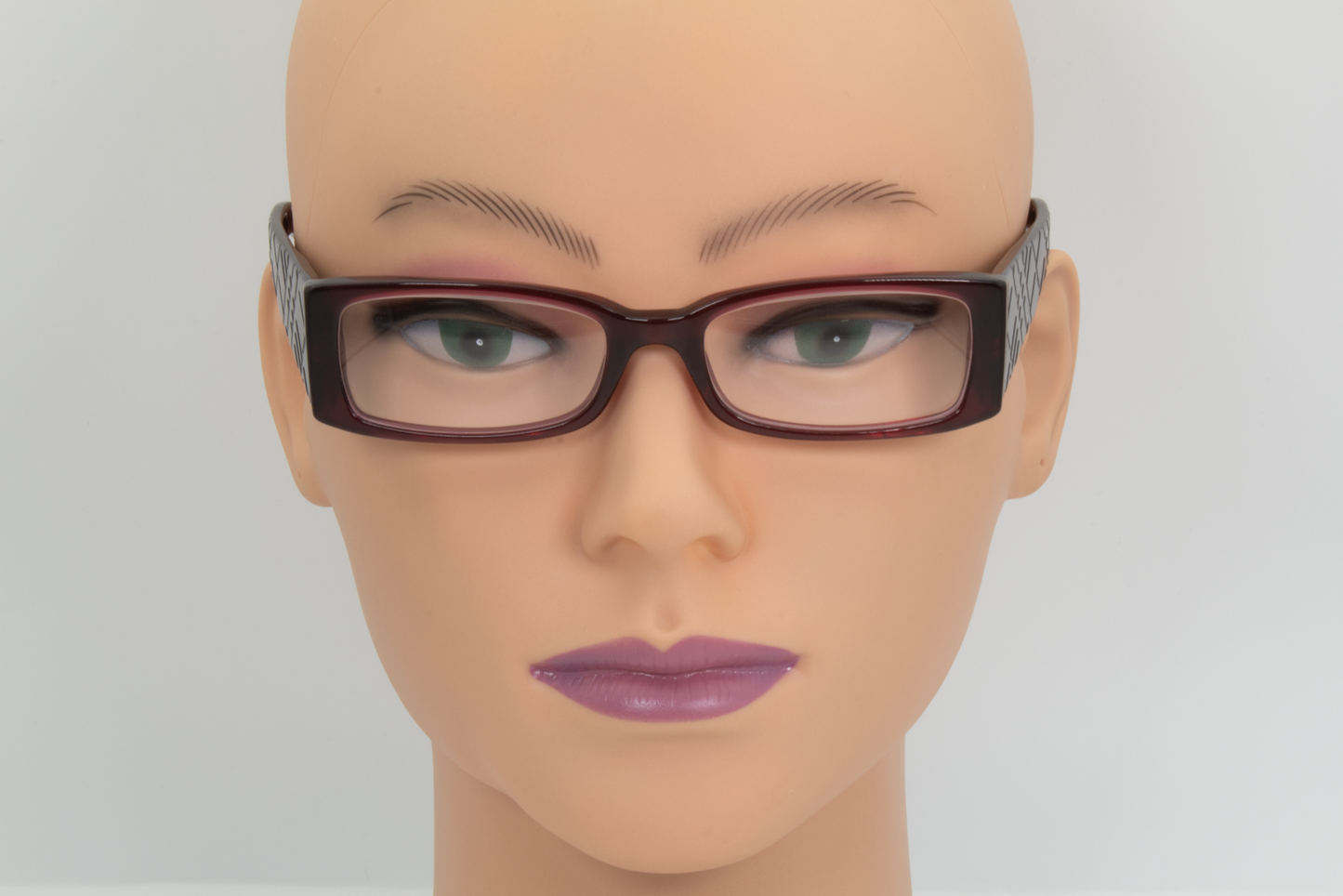 Burberry B2080  Female Rectangular Glasses Frame Wine Red 50mm