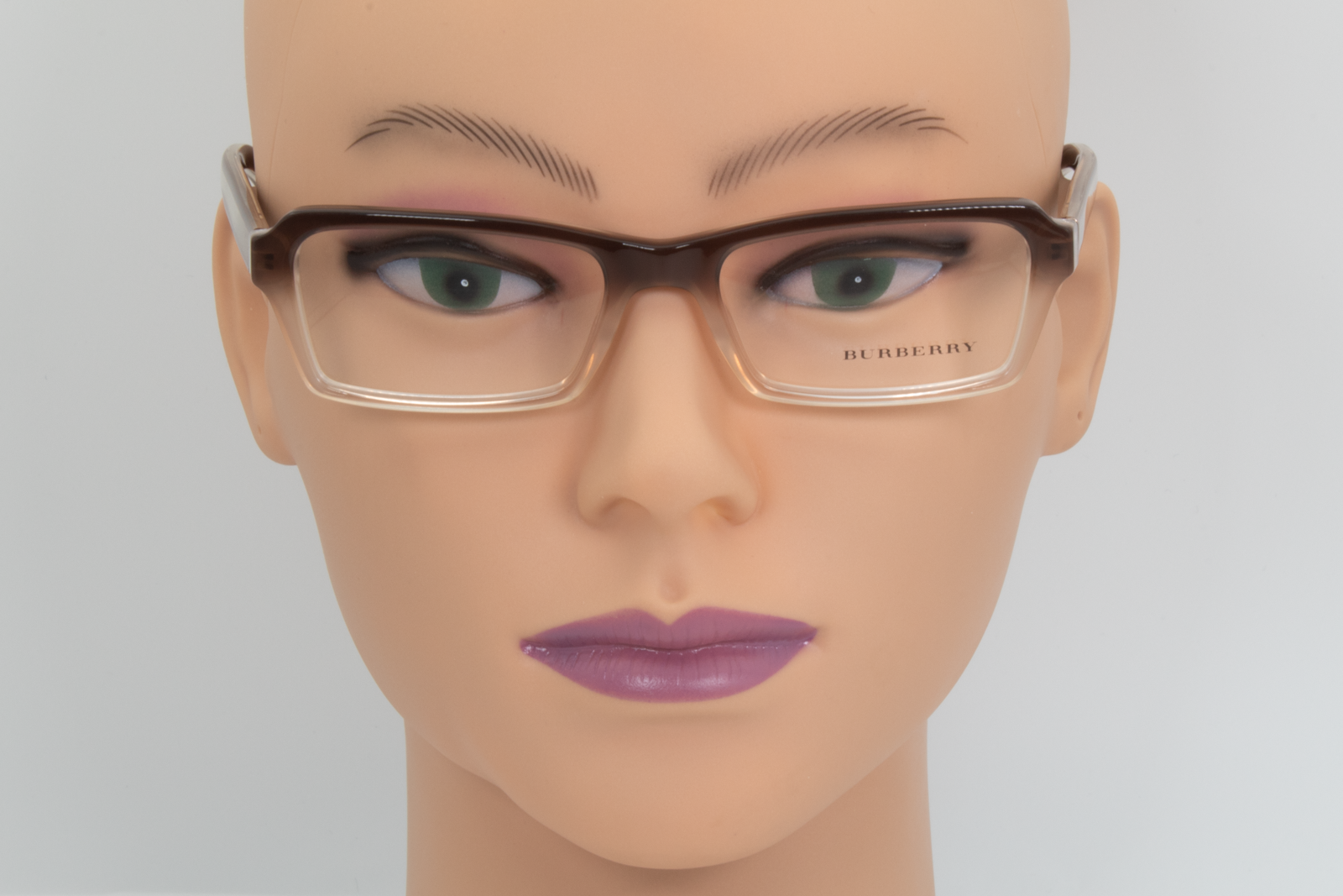 Burberry B2104  Female Rectangular Glasses Frame Brown/Beige/Gold 52mm