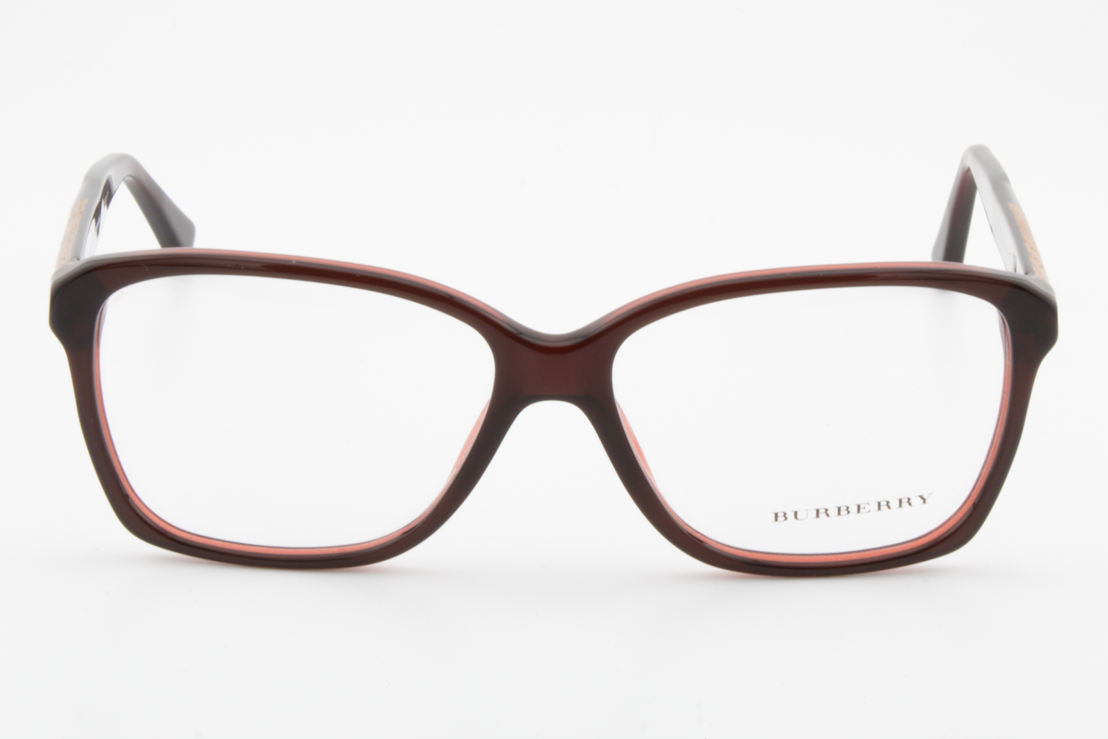 Burberry B2121  Female Square Glasses Frame Dark Red 54mm