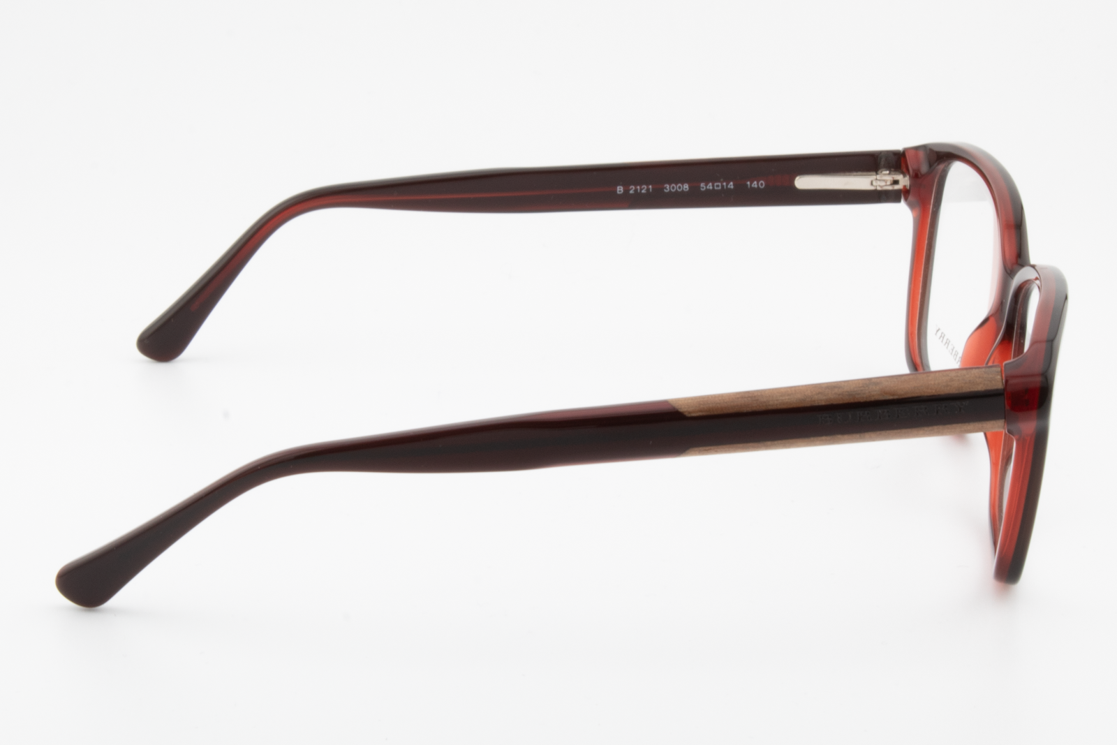 Burberry B2121  Female Square Glasses Frame Dark Red 54mm