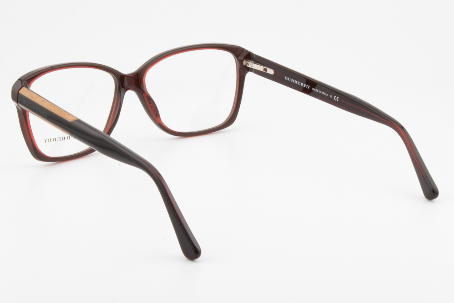 Burberry B2121  Female Square Glasses Frame Dark Red 54mm