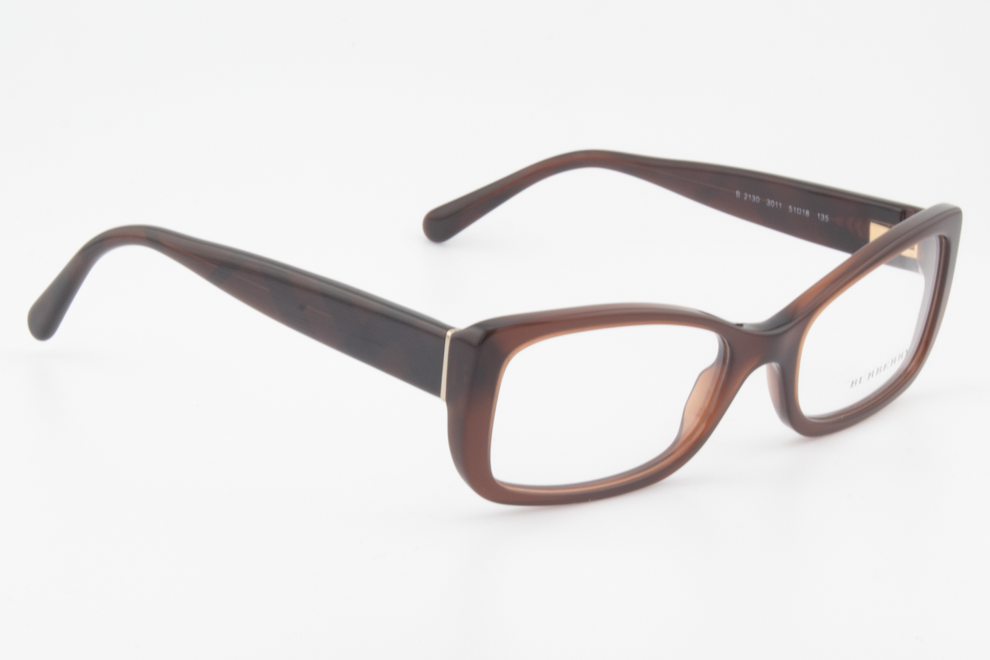 Burberry B2130  Female Rectangular Glasses Frame Brown Check 51mm
