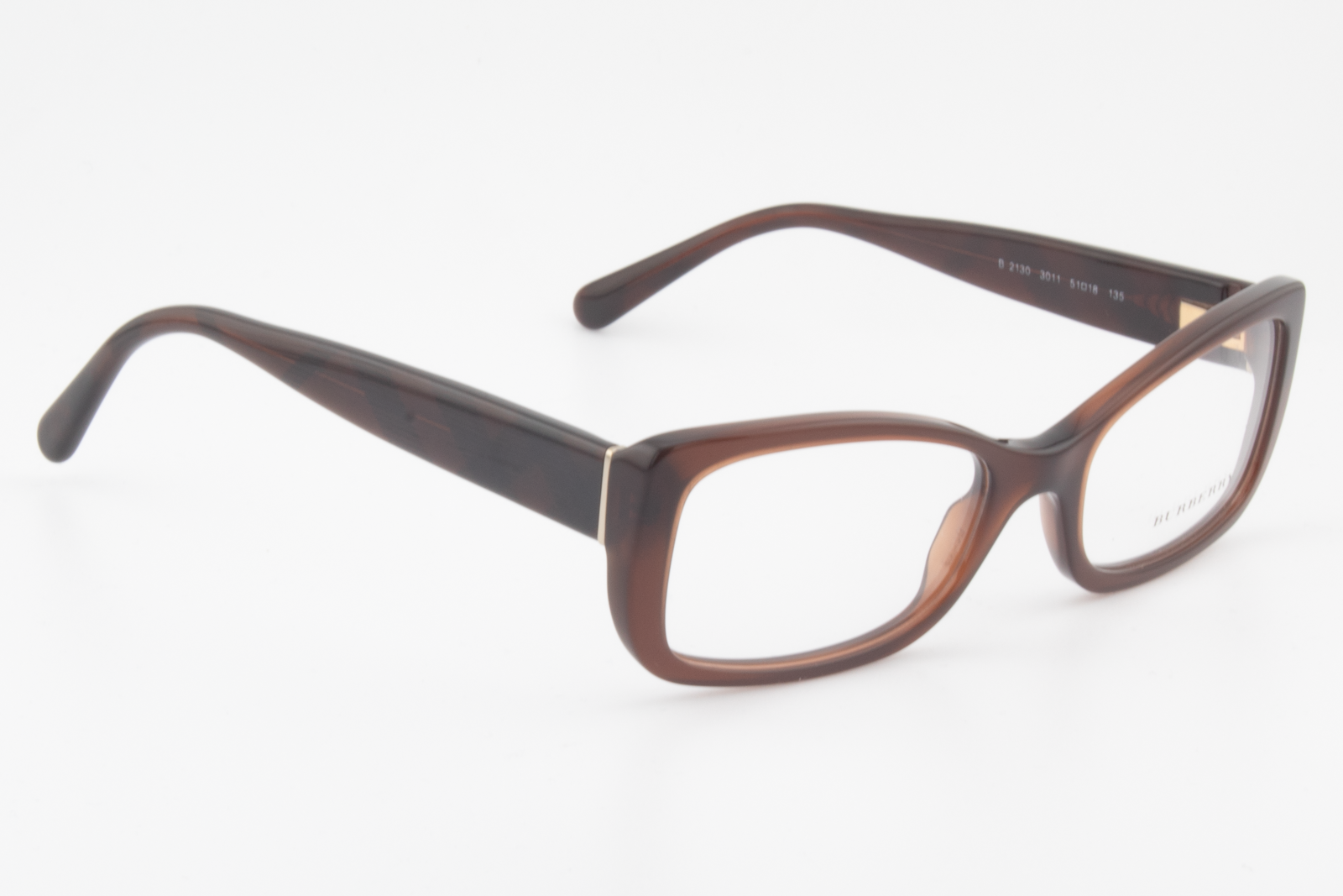 Burberry B2130  Female Rectangular Glasses Frame Brown Check 51mm