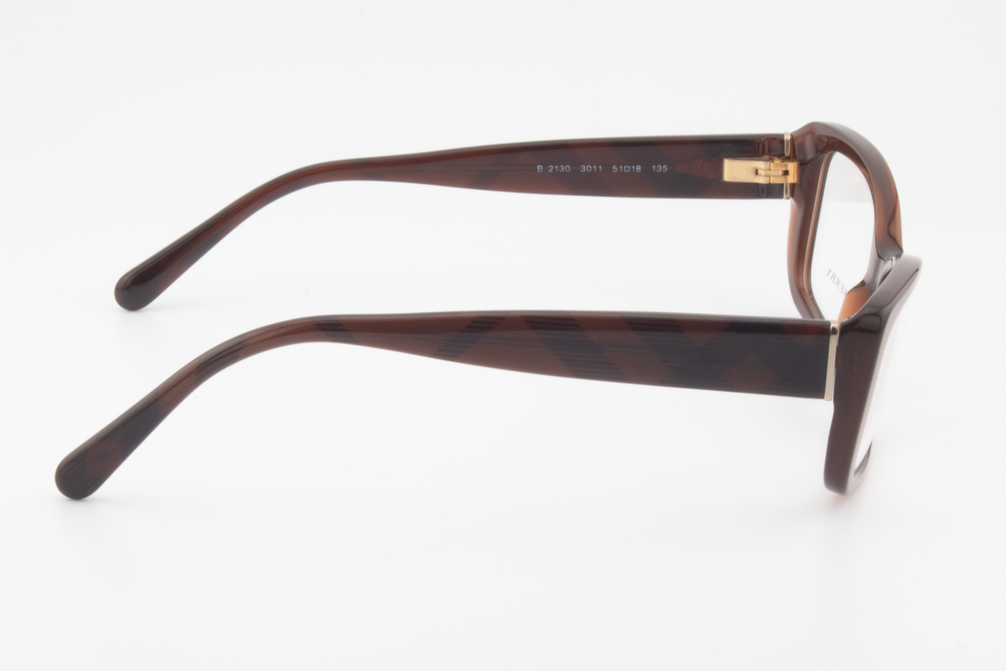Burberry B2130  Female Rectangular Glasses Frame Brown Check 51mm