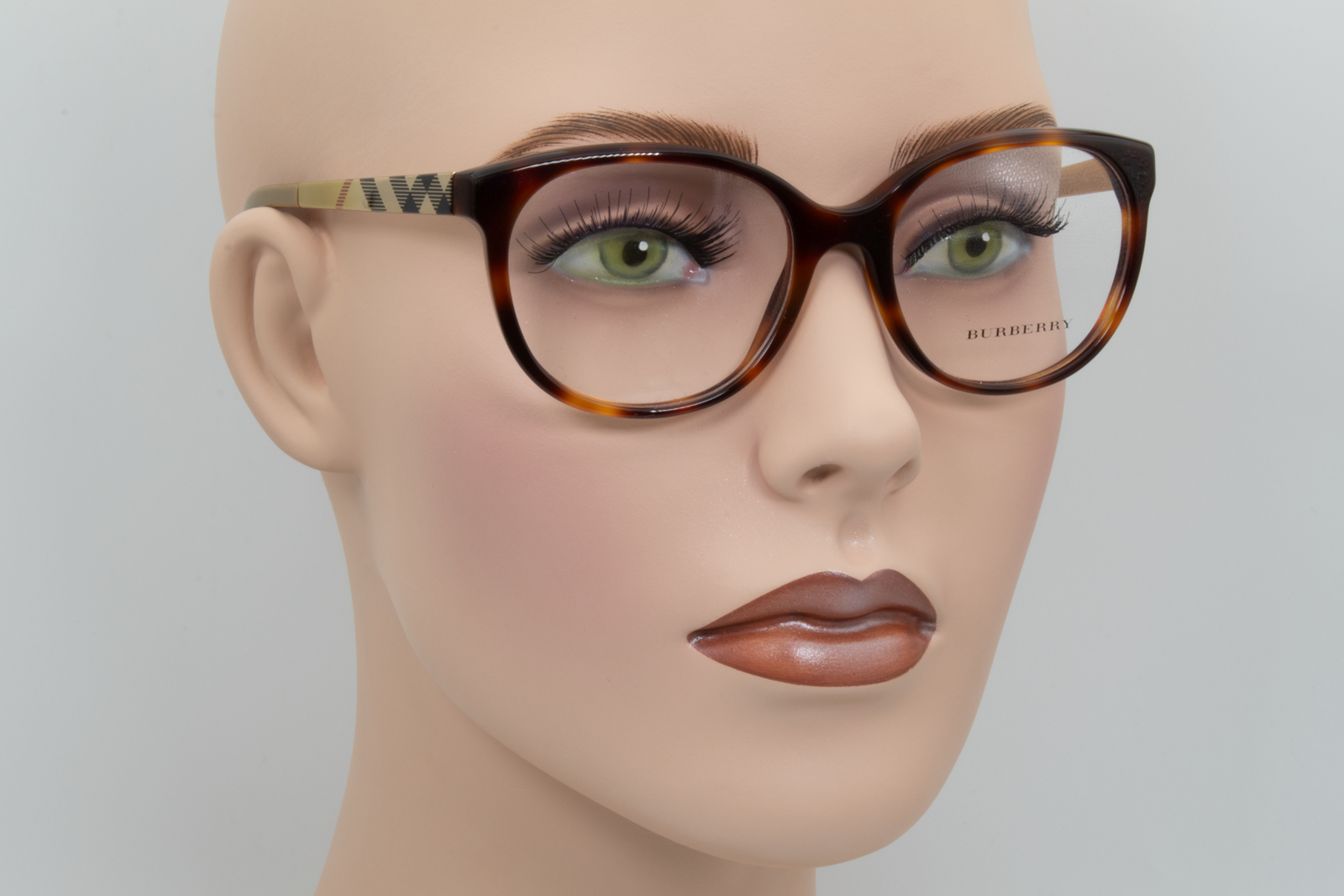 Burberry B2142  Female Round Glasses Frame Tortoise, Gold 51mm