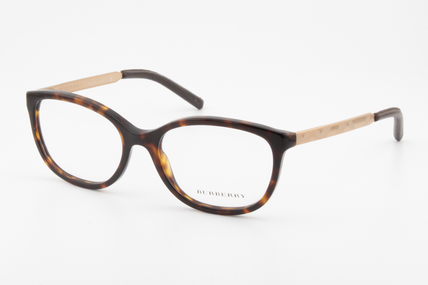 Burberry B2148-Q  Female Square Glasses Frame Brown Havana, Gold 52mm