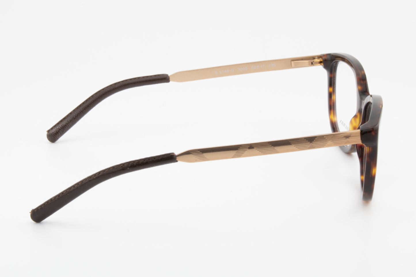 Burberry B2148-Q  Female Square Glasses Frame Brown Havana, Gold 52mm