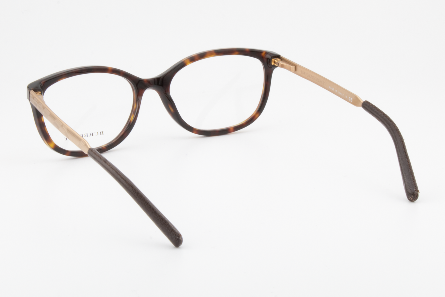 Burberry B2148-Q  Female Square Glasses Frame Brown Havana, Gold 52mm