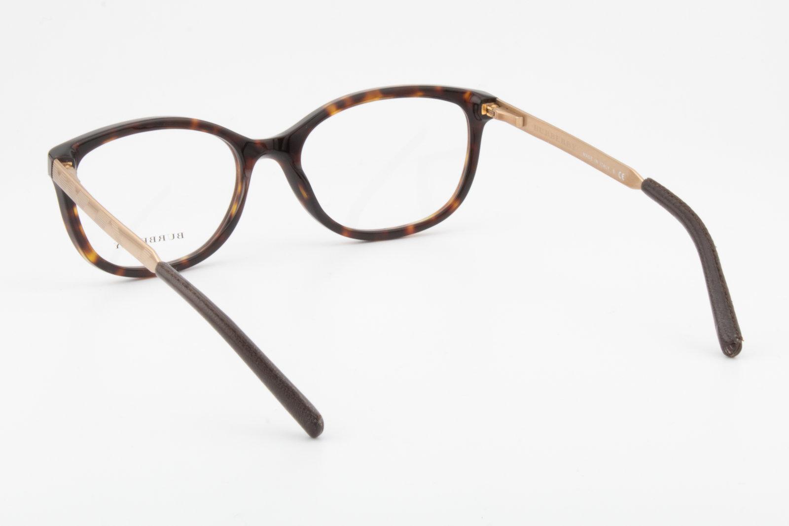 Burberry B2148-Q  Female Square Glasses Frame Brown Havana, Gold 52mm