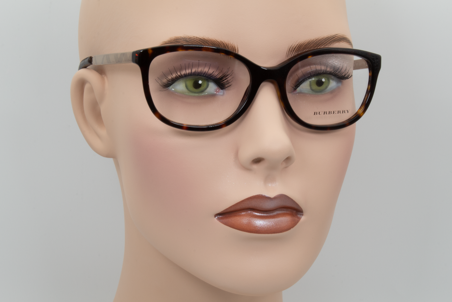 Burberry B2148-Q  Female Square Glasses Frame Brown Havana, Gold 52mm