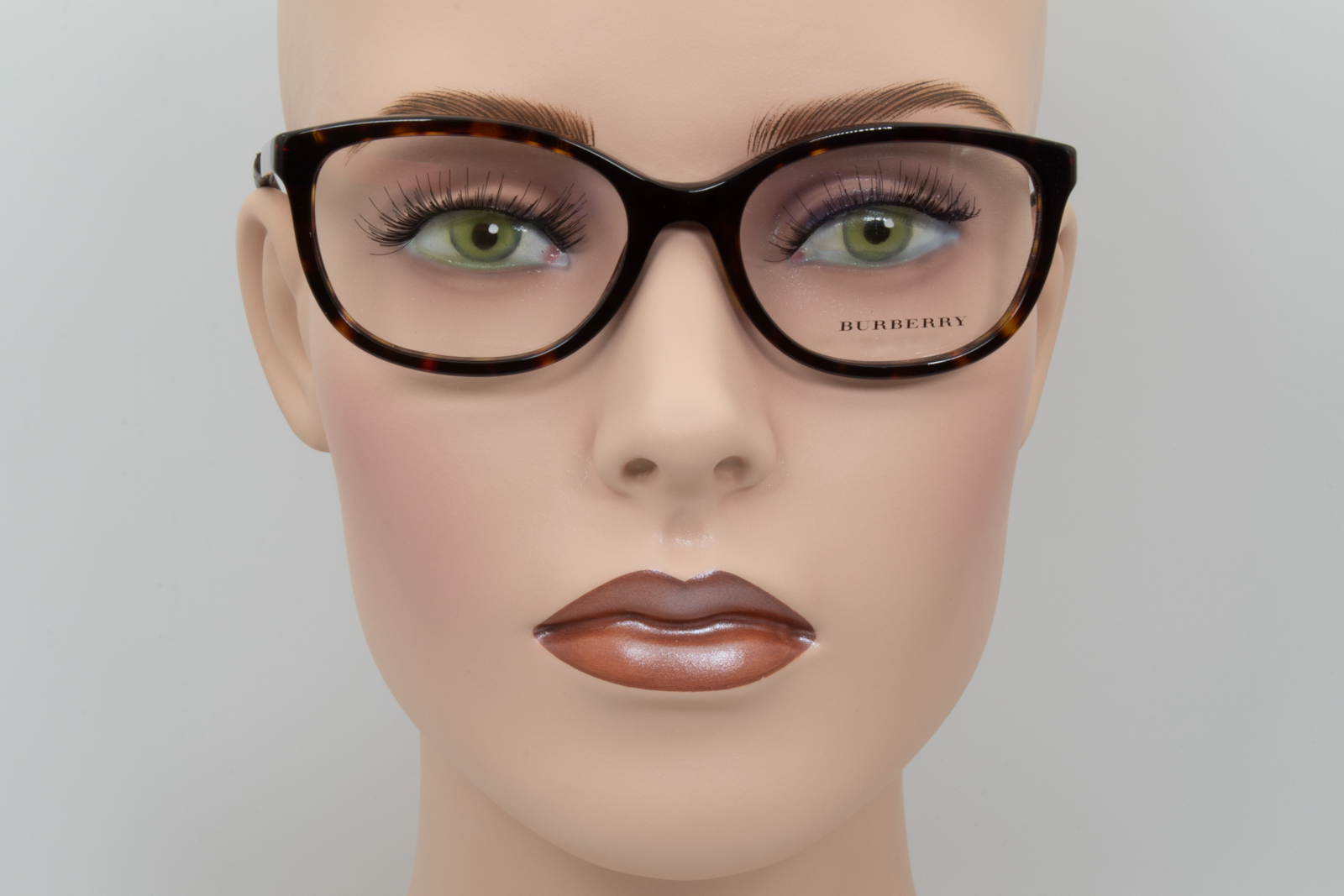 Burberry B2148-Q  Female Square Glasses Frame Brown Havana, Gold 52mm