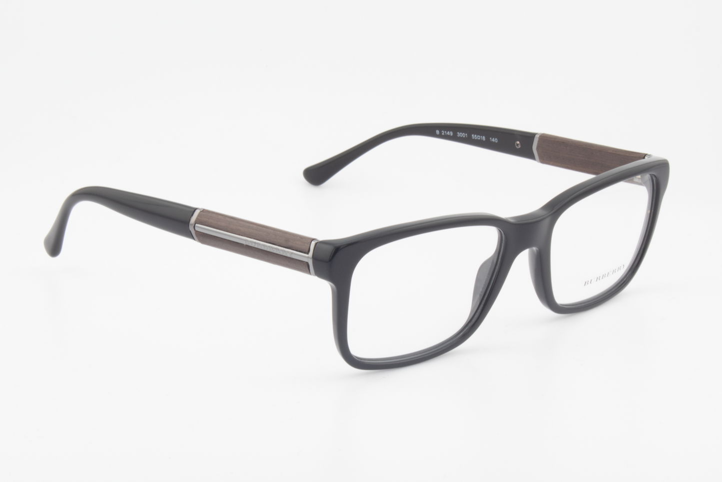 Burberry B2149  Unisex Rectangular Glasses Frame Black 55mm