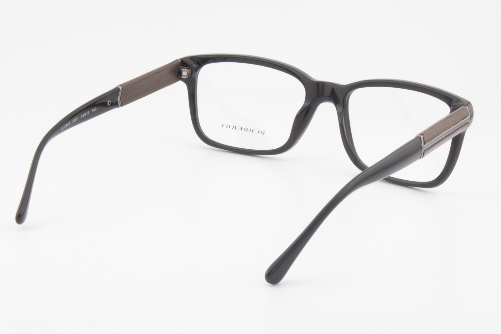 Burberry B2149  Unisex Rectangular Glasses Frame Black 55mm