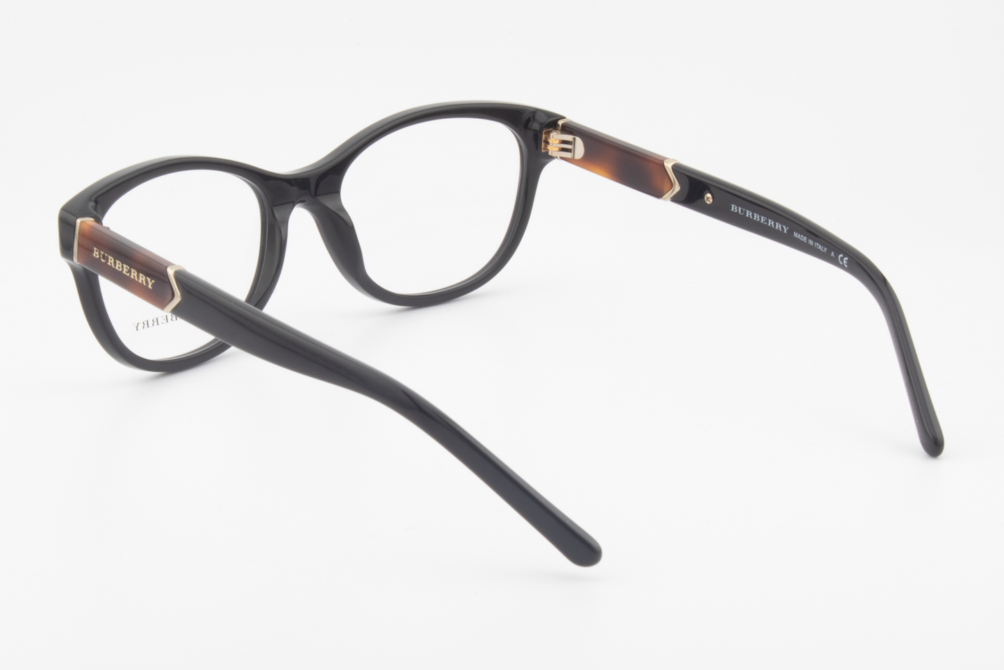 Burberry B2151  Female Rectangular Glasses Frame Black, Brown Havana 52mm