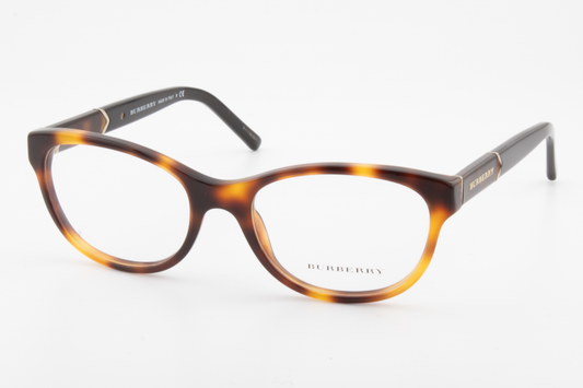 Burberry B2151  Female Rectangular Glasses Frame Black, Brown Havana 52mm