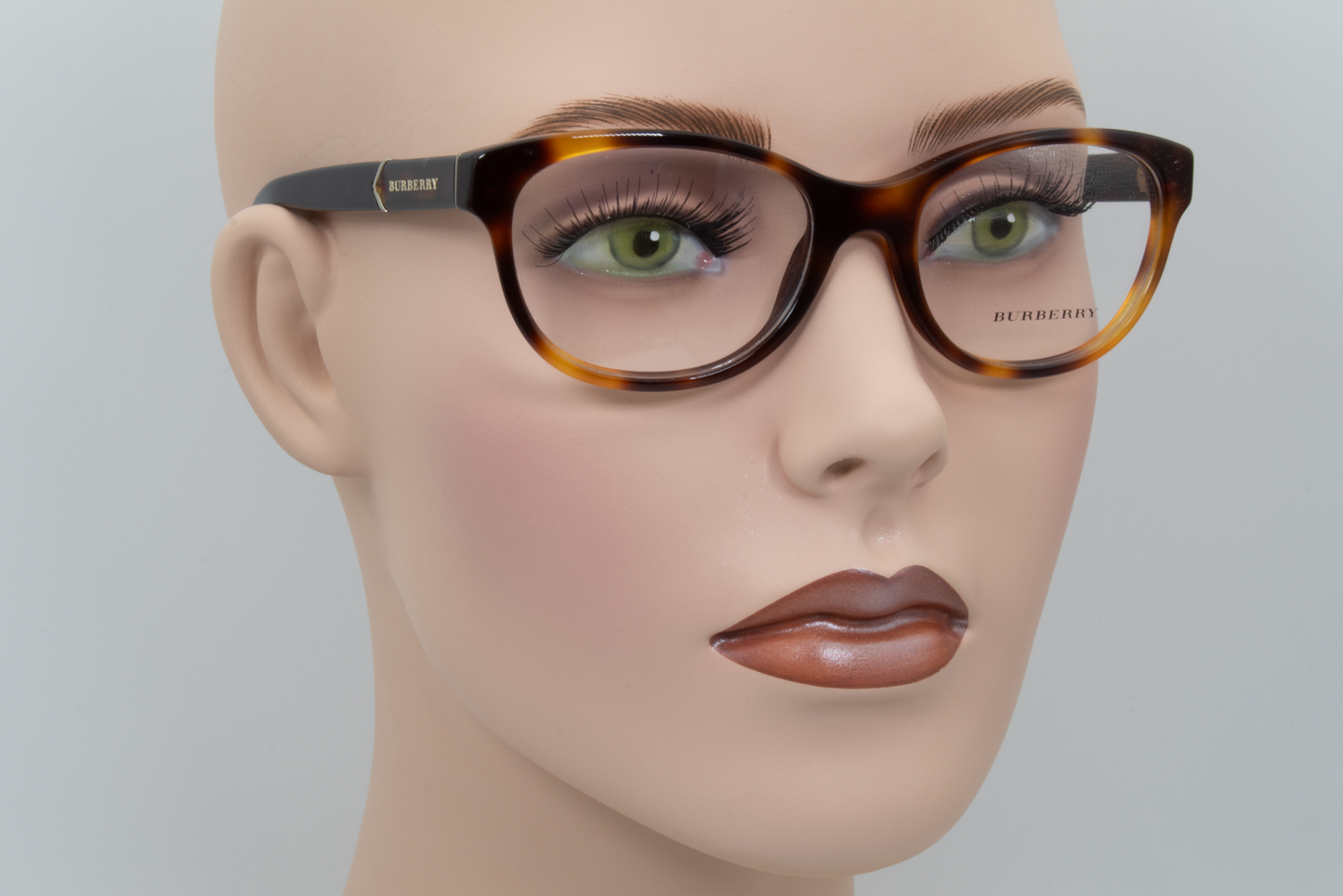 Burberry B2151  Female Rectangular Glasses Frame Black, Brown Havana 52mm