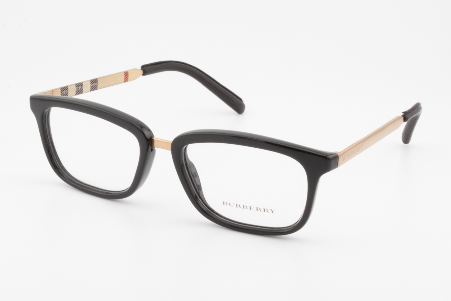 Burberry B2160-Q  Unisex Rectangular Glasses Frame Black, Gold 52mm