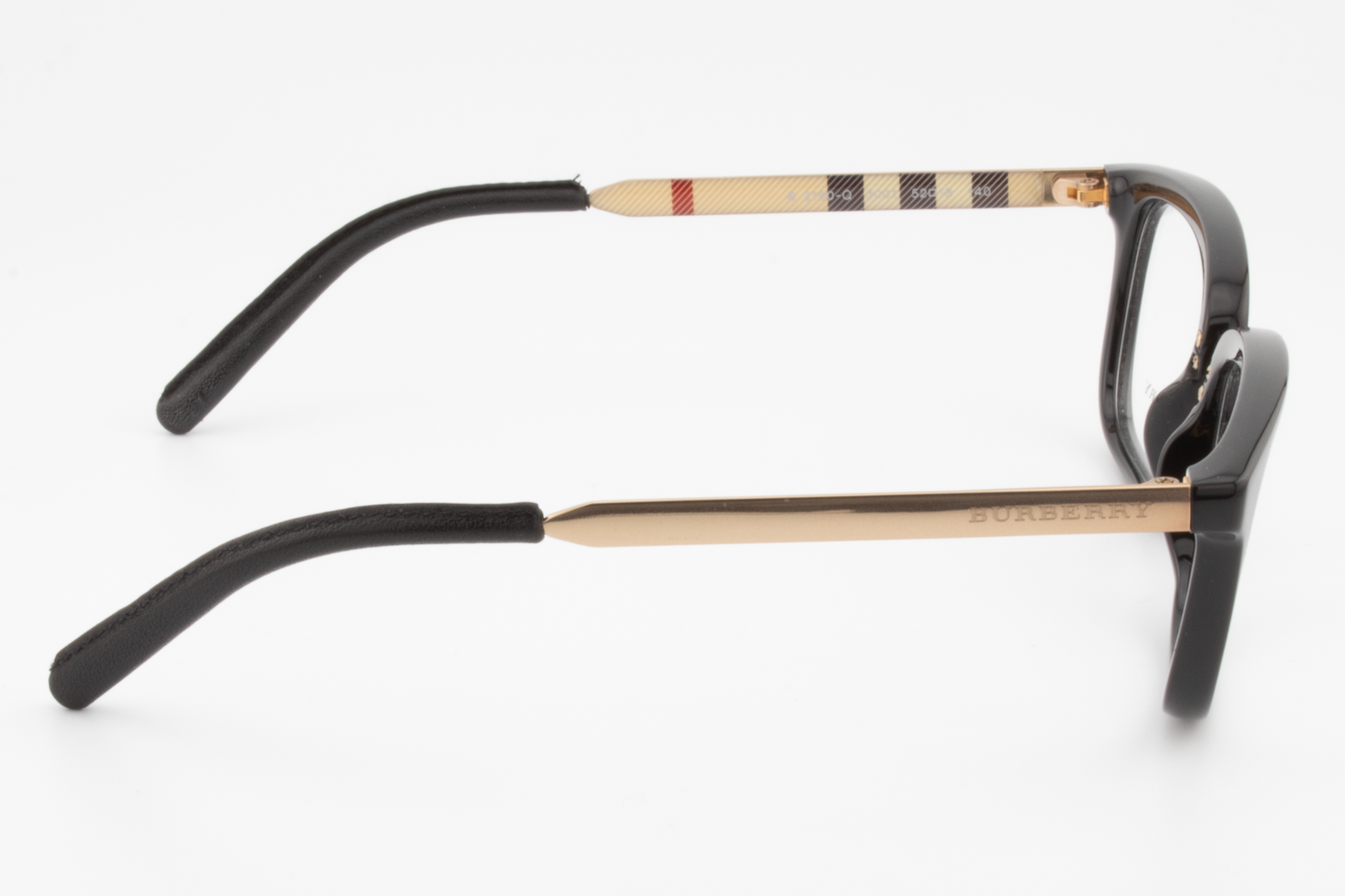 Burberry B2160-Q  Unisex Rectangular Glasses Frame Black, Gold 52mm