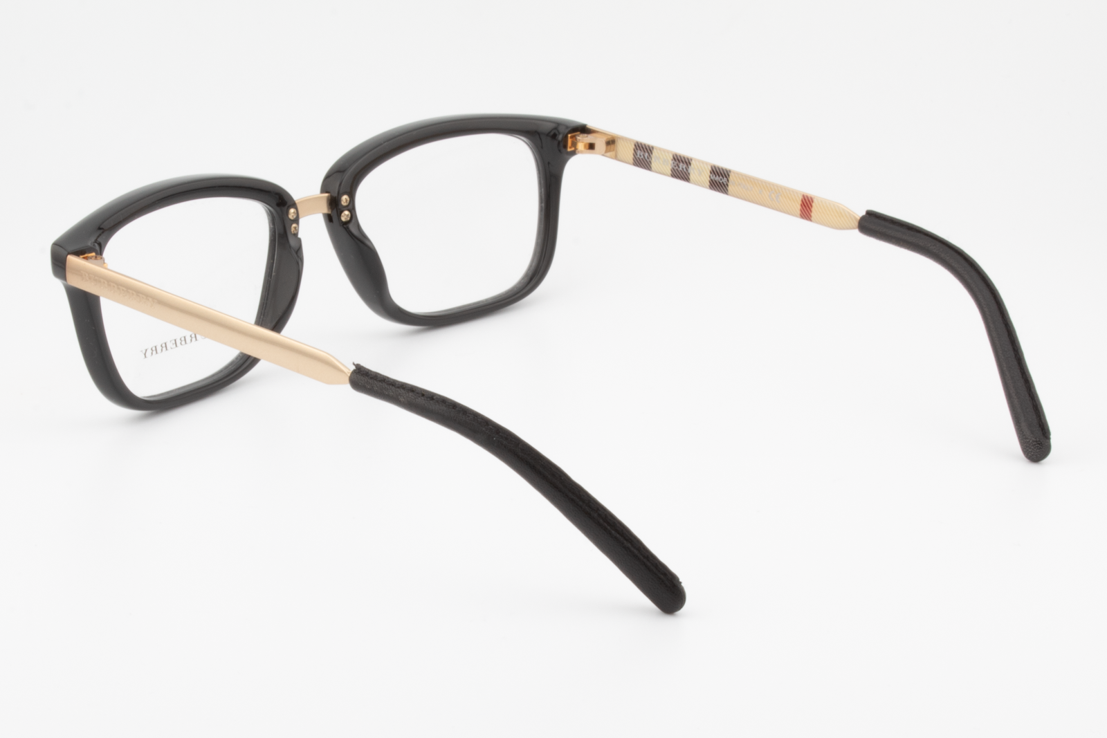 Burberry B2160-Q  Unisex Rectangular Glasses Frame Black, Gold 52mm