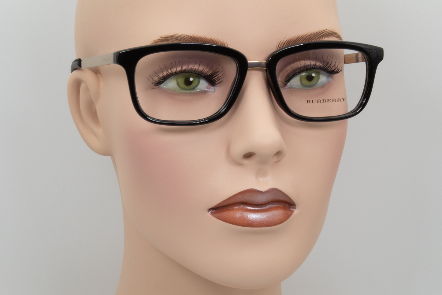 Burberry B2160-Q  Unisex Rectangular Glasses Frame Black, Gold 52mm