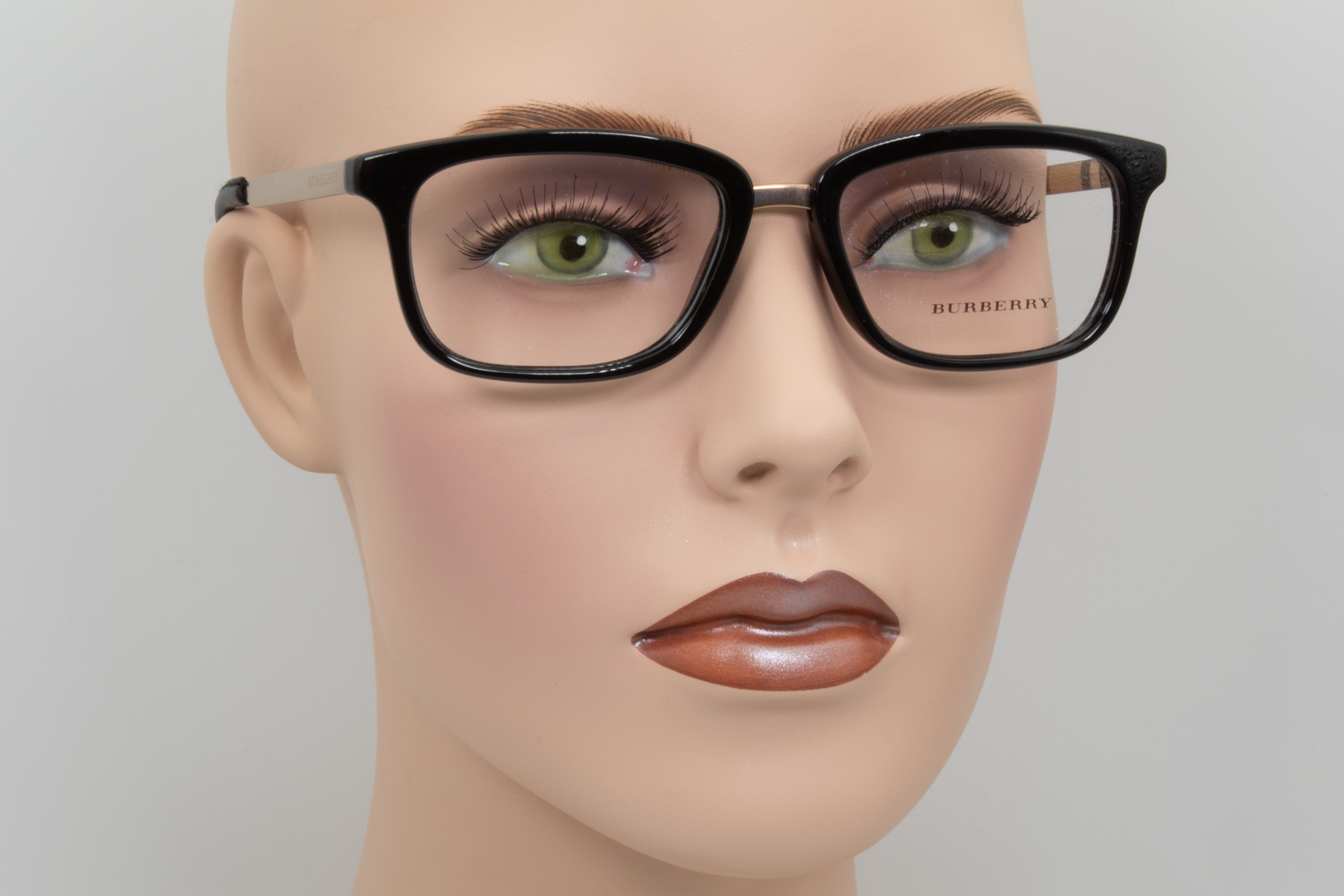 Burberry B2160-Q  Unisex Rectangular Glasses Frame Black, Gold 52mm