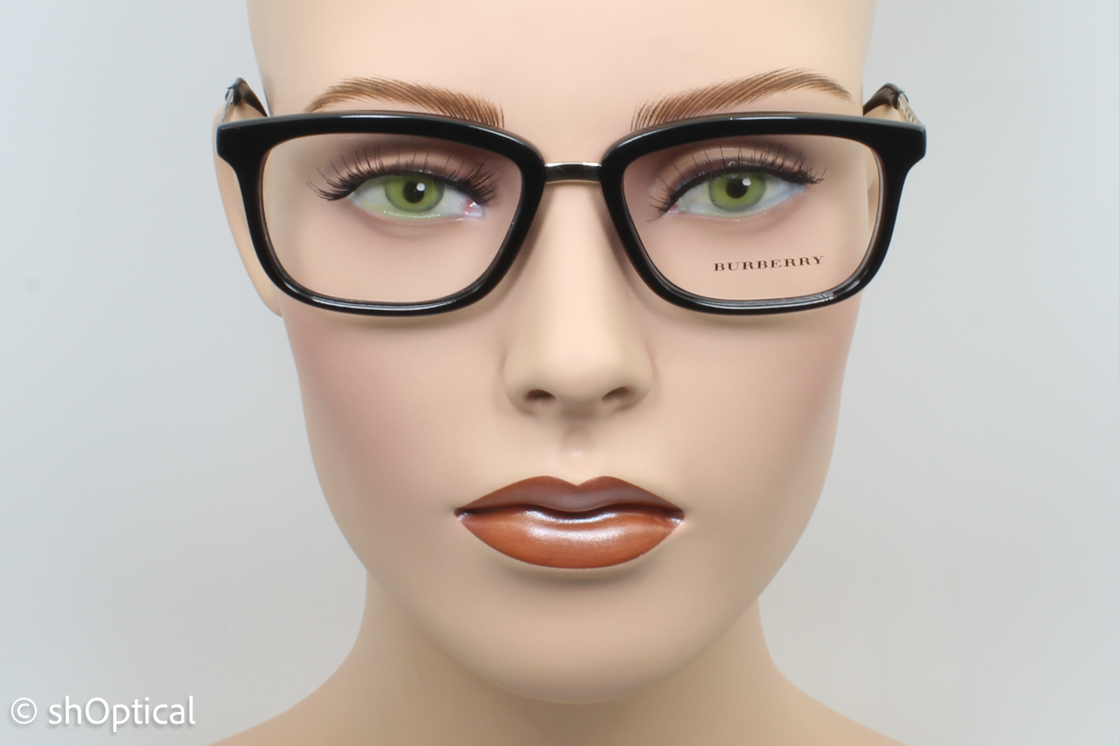 Burberry B2160-Q  Male Rectangular Glasses Frame Black/Silver 52mm