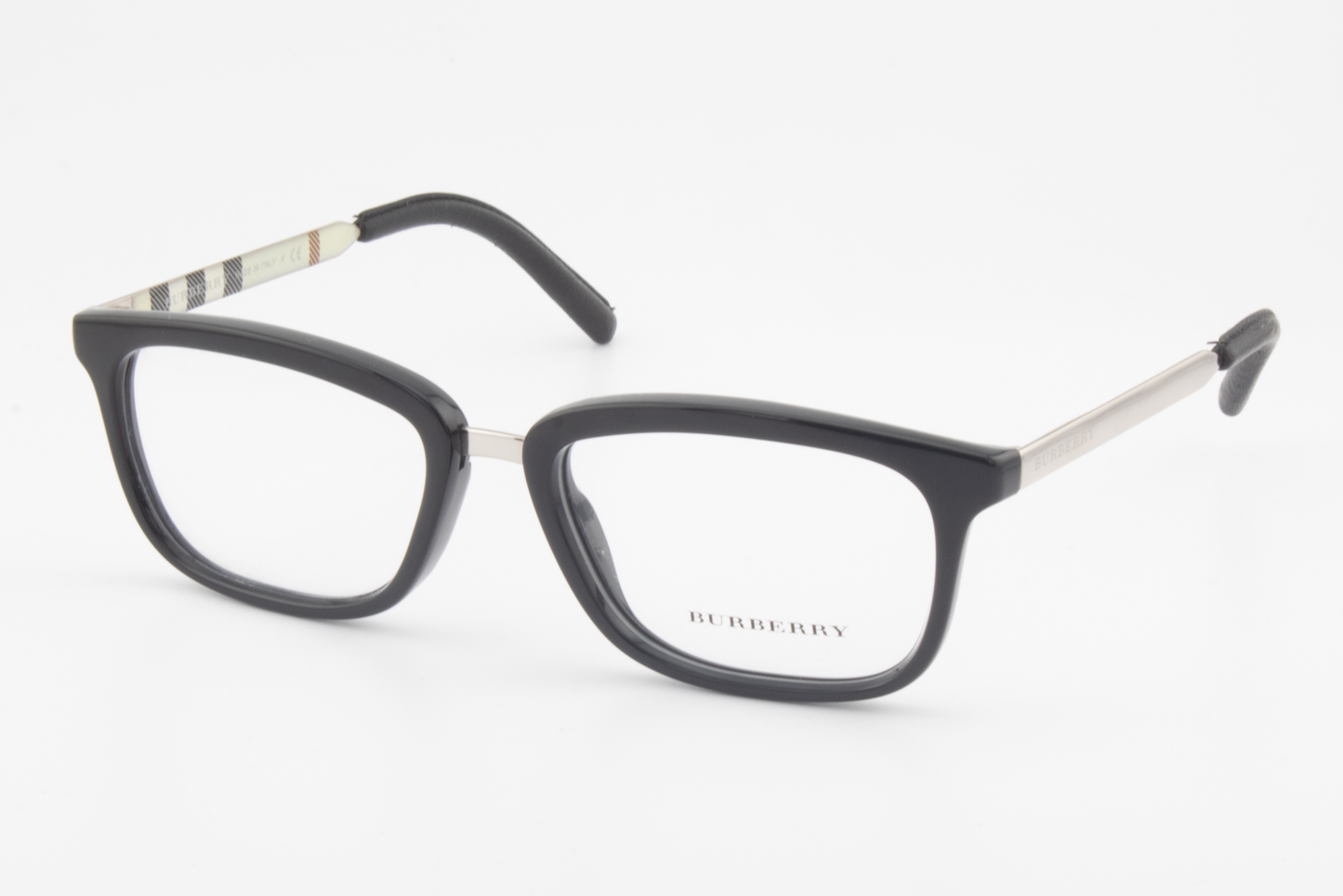 Burberry B2160-Q  Male Rectangular Glasses Frame Black/Silver 52mm