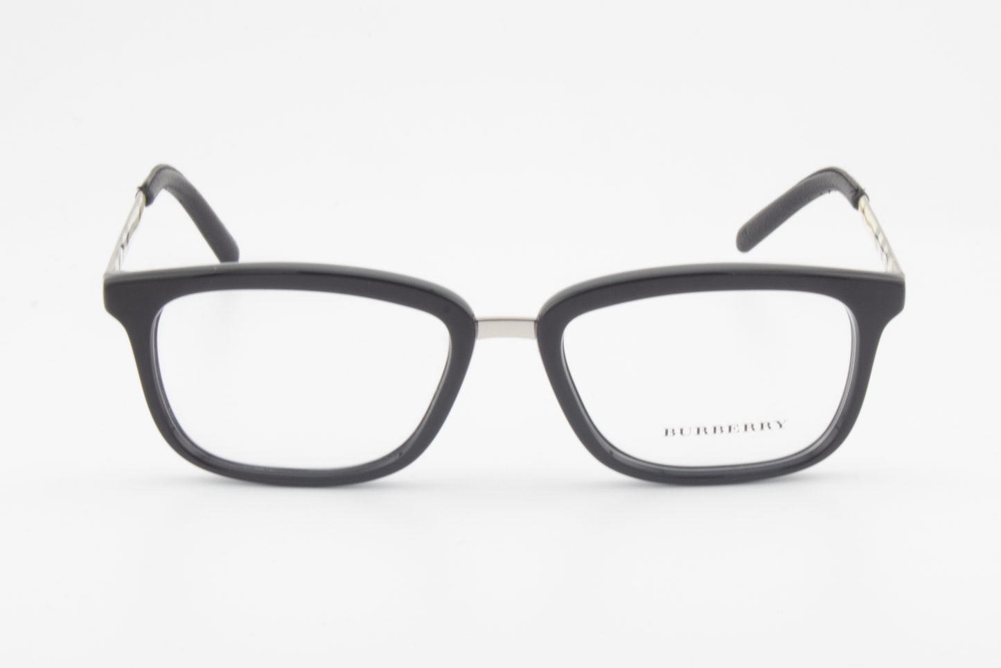 Burberry B2160-Q  Male Rectangular Glasses Frame Black/Silver 52mm
