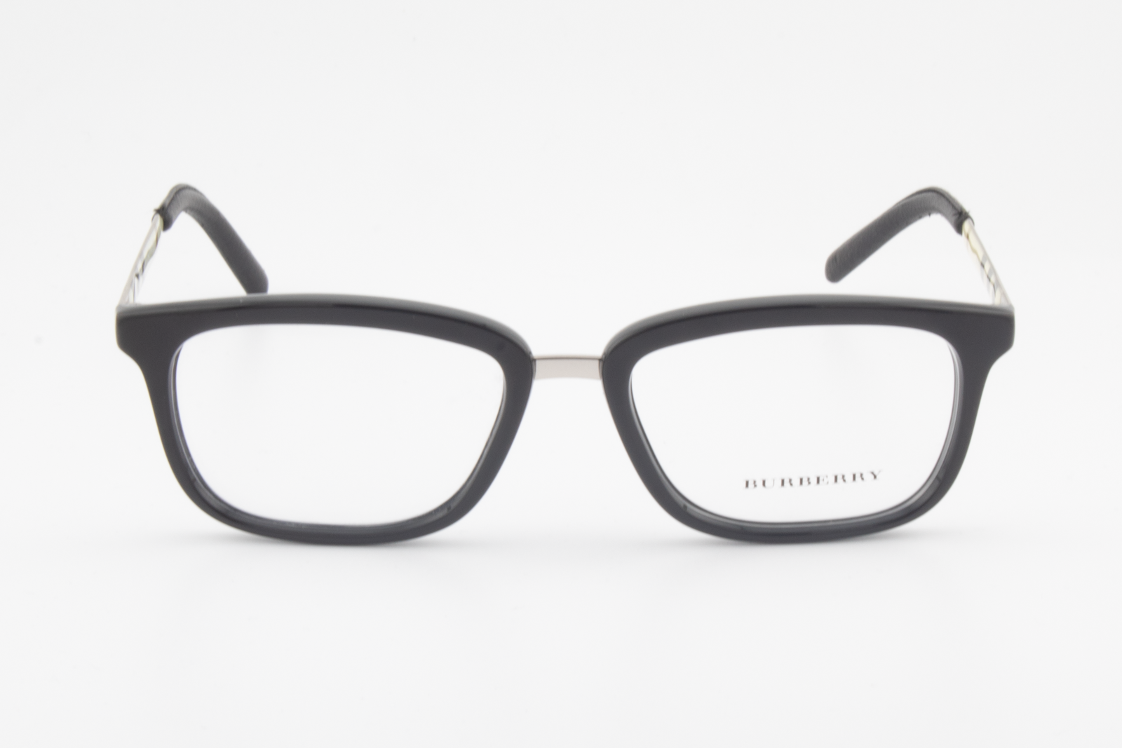 Burberry B2160-Q  Male Rectangular Glasses Frame Black/Silver 52mm