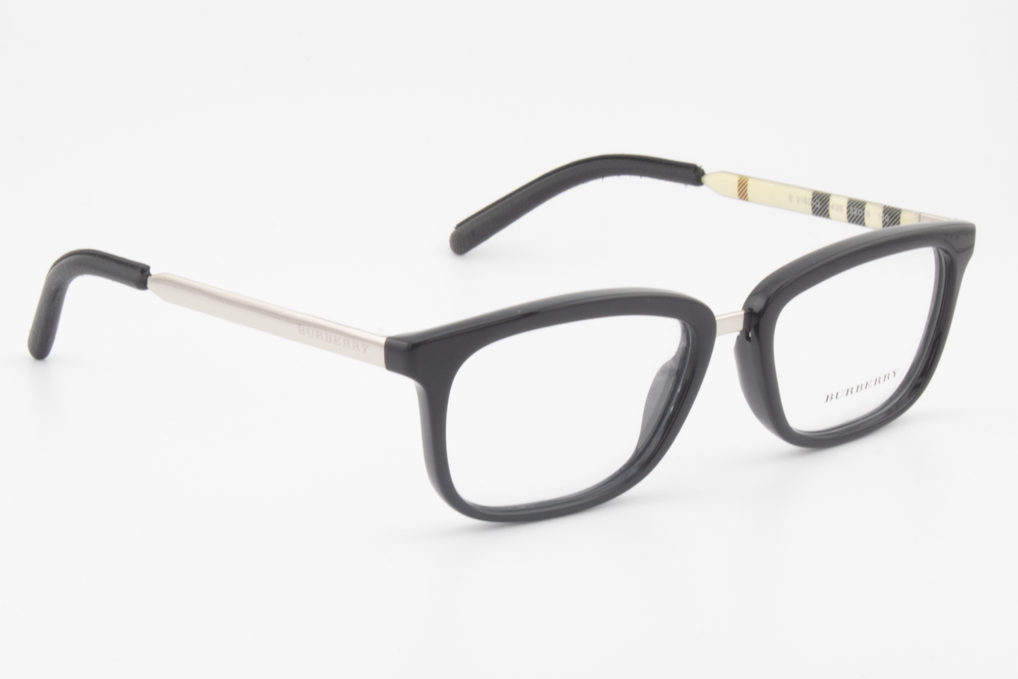 Burberry B2160-Q  Male Rectangular Glasses Frame Black/Silver 52mm