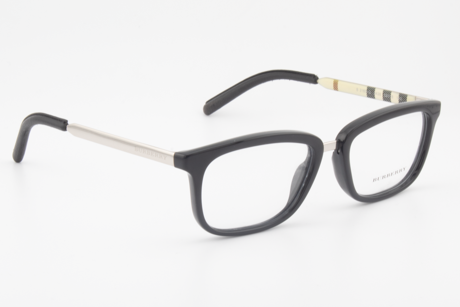 Burberry B2160-Q  Male Rectangular Glasses Frame Black/Silver 52mm