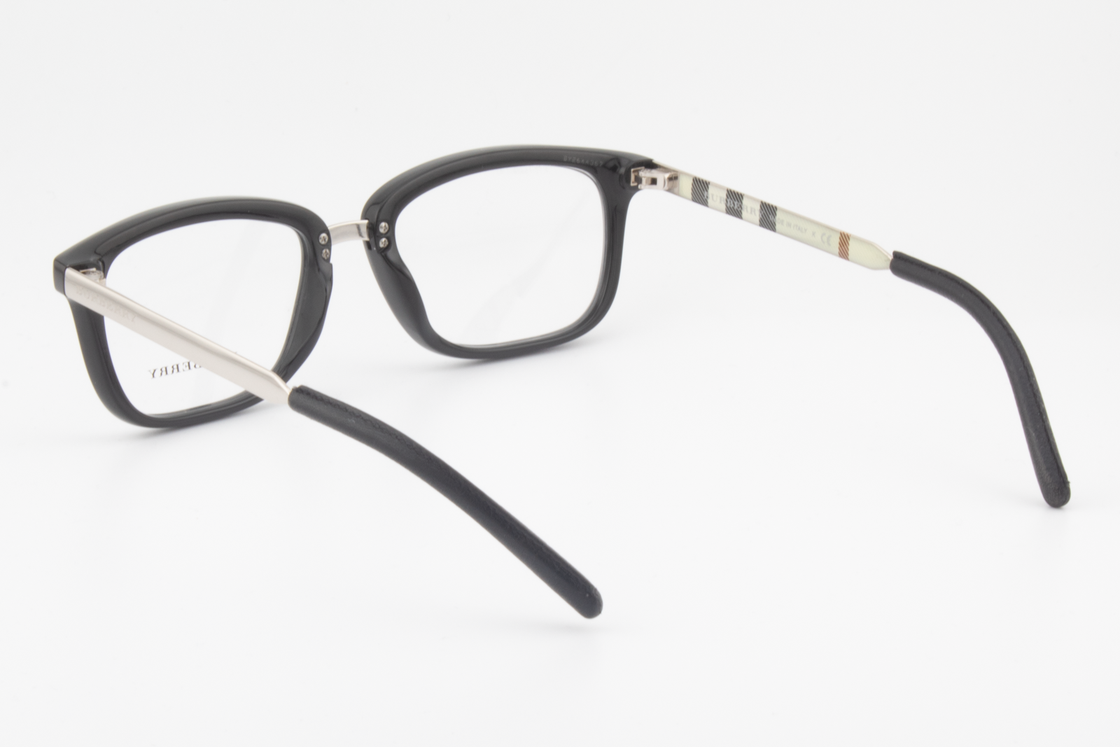 Burberry B2160-Q  Male Rectangular Glasses Frame Black/Silver 52mm