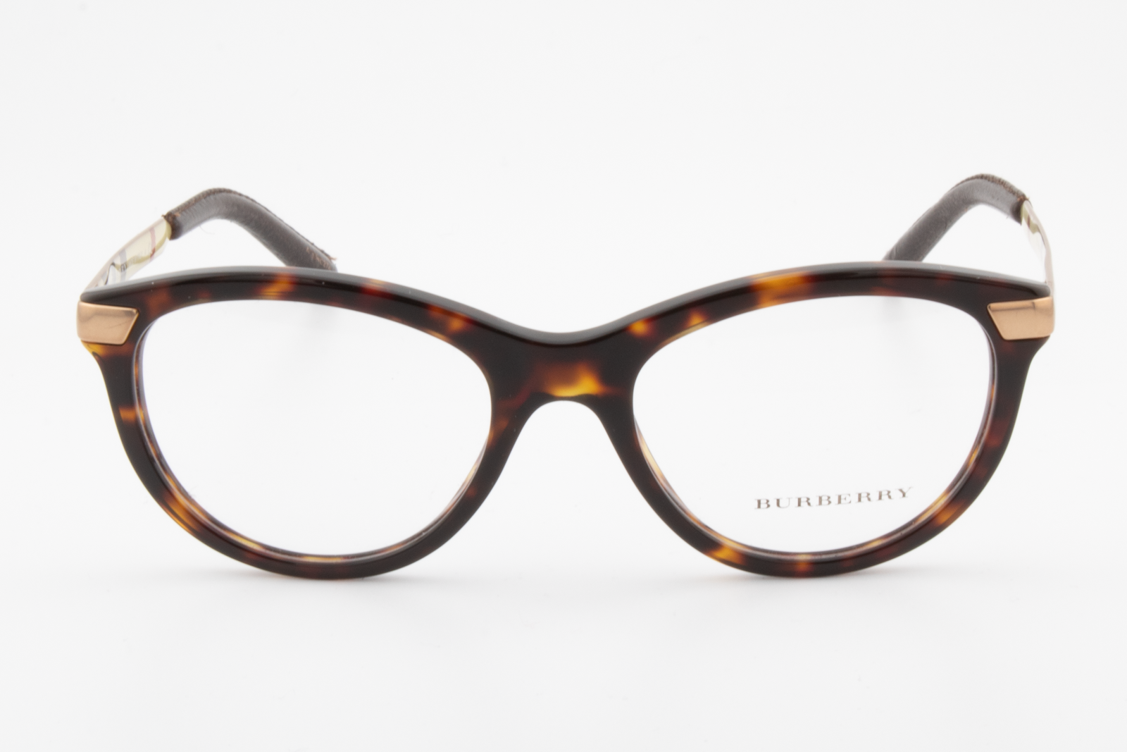 Burberry B2161-Q  Female Cat Eye Glasses Frame Brown Havana Gold 51mm