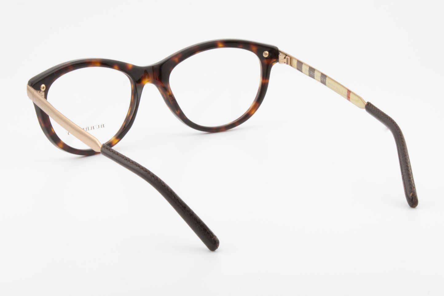 Burberry B2161-Q  Female Cat Eye Glasses Frame Brown Havana Gold 51mm