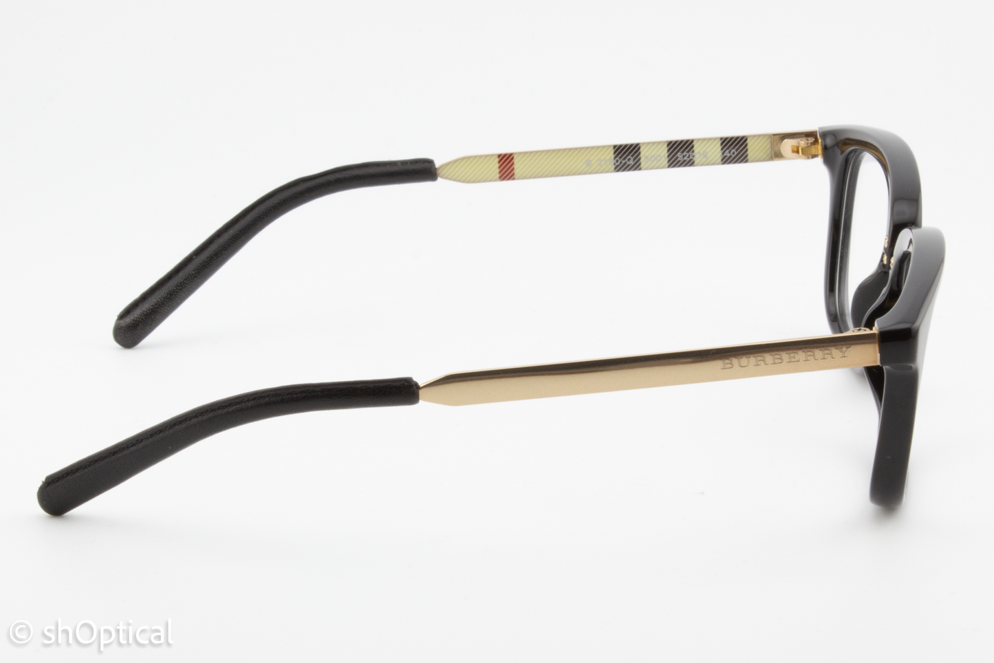 Burberry B2180-Q  Female Square Glasses Frame Black & Gold 52mm