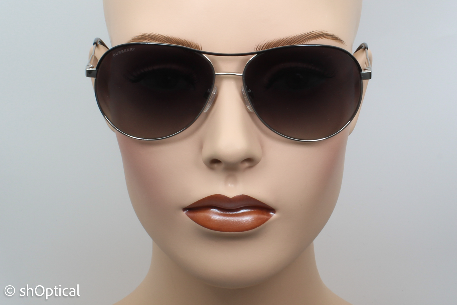 Burberry B3122 1005/T3 Unisex Full Rim Sunglasses Silver/Black 59mm