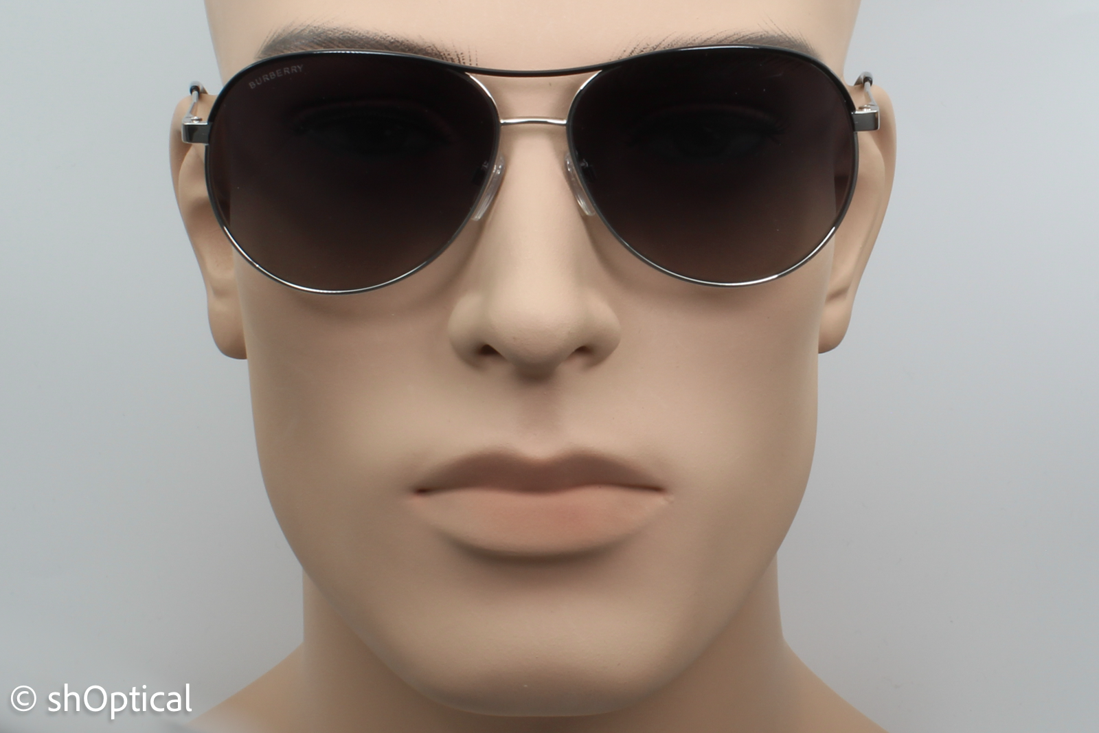 Burberry B3122 1005/T3 Unisex Full Rim Sunglasses Silver/Black 59mm