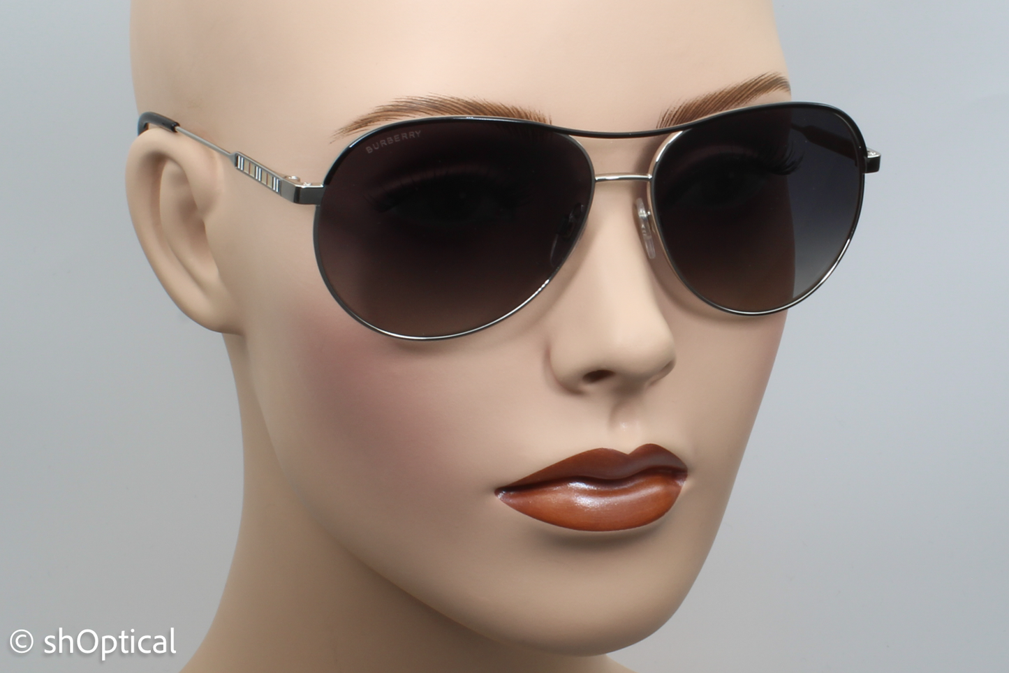 Burberry B3122 1005/T3 Unisex Full Rim Sunglasses Silver/Black 59mm