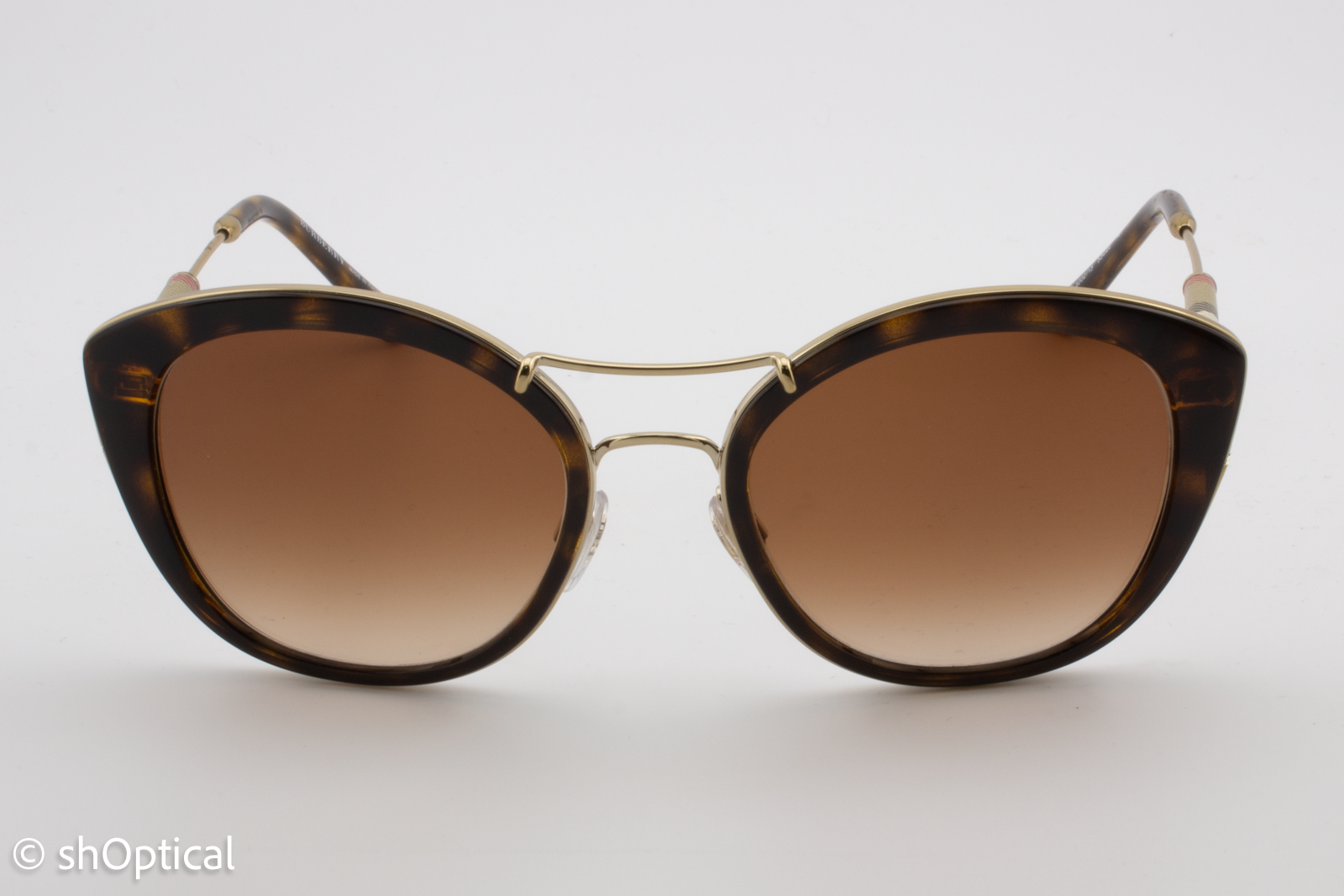 Burberry B4251-Q 3002/13 Womens Full Rim Sunglasses Tortoiseshell, Gold & Tartan 53mm