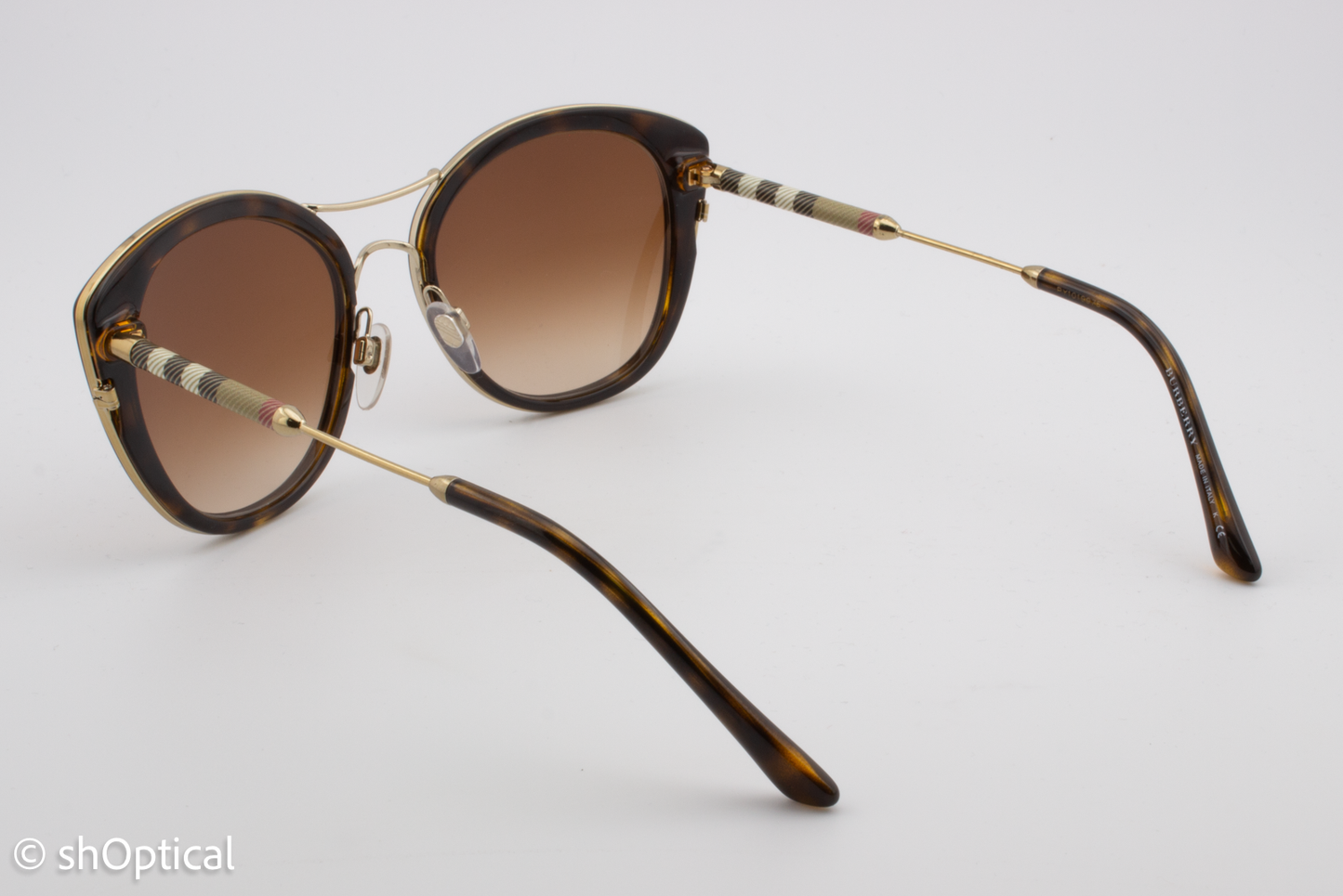 Burberry B4251-Q 3002/13 Womens Full Rim Sunglasses Tortoiseshell, Gold & Tartan 53mm