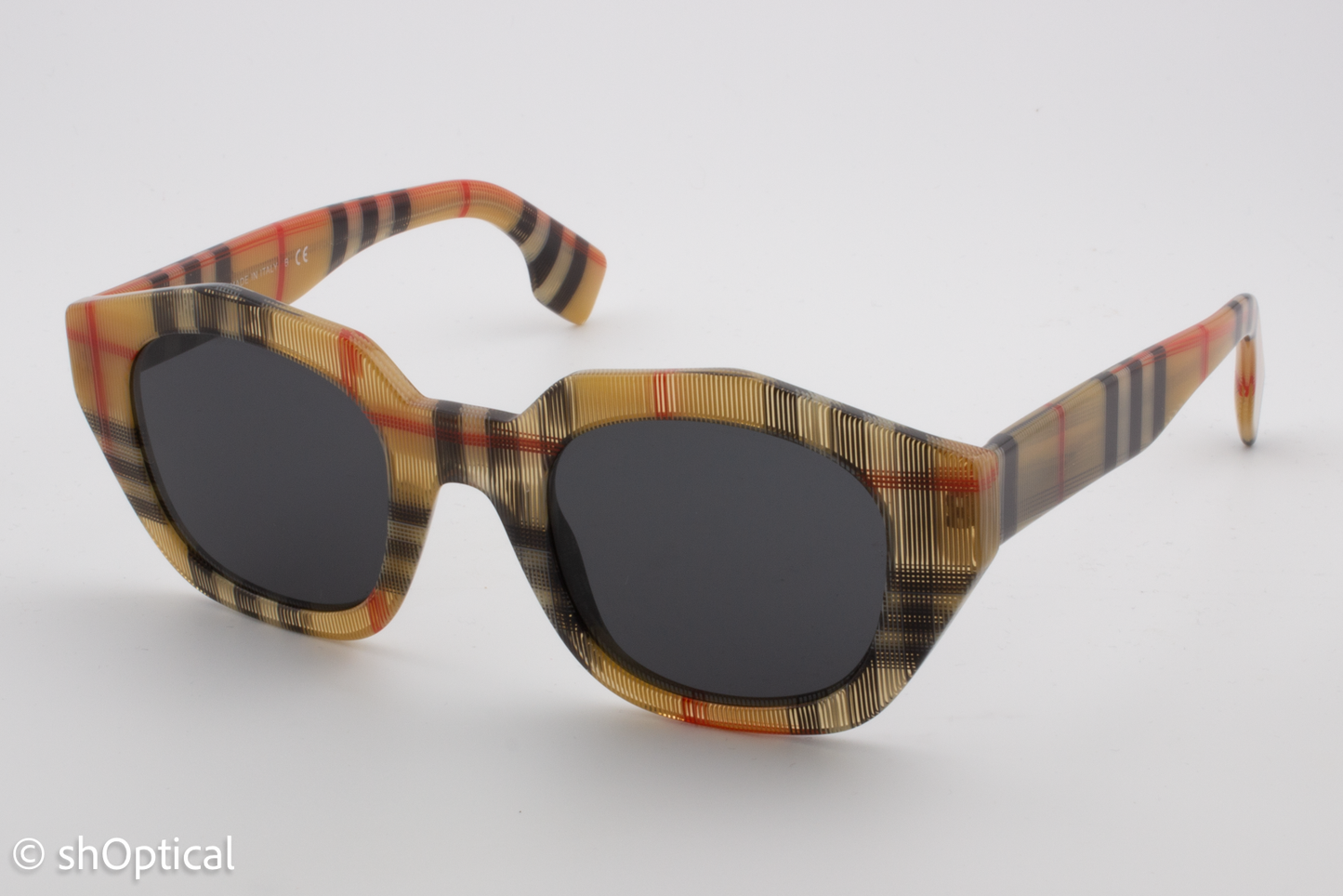 Burberry B4288 3778/87 Womens Full Rim Sunglasses Tartan 46mm